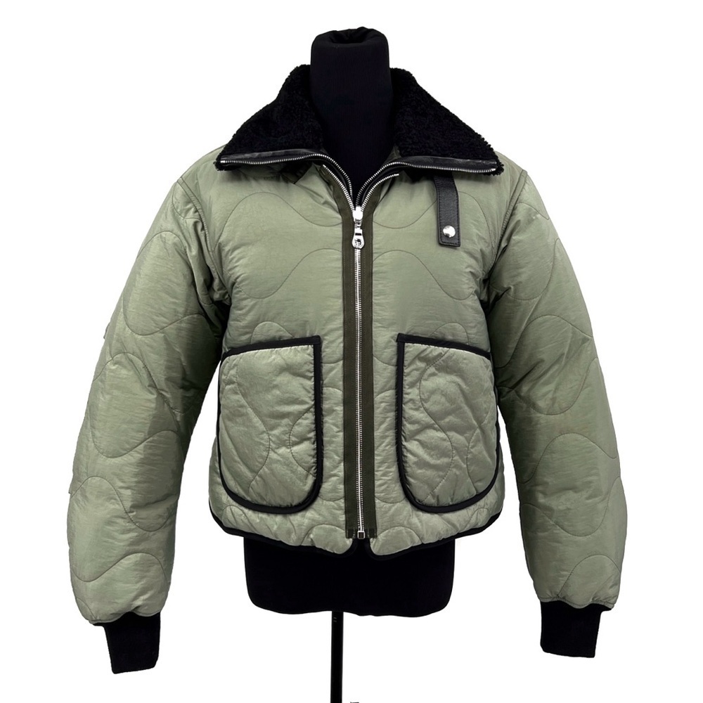 MARFA STANCE DOWN CROPPED AVIATOR reversible Jacket + Shearpa detachable collar